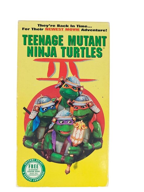 Golden Harvest Other - Teenage Mutant Ninja Turtles III VHS 1993 Vintage SciFi Fantasy Golden Harvest